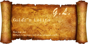 Gulás Lolita névjegykártya